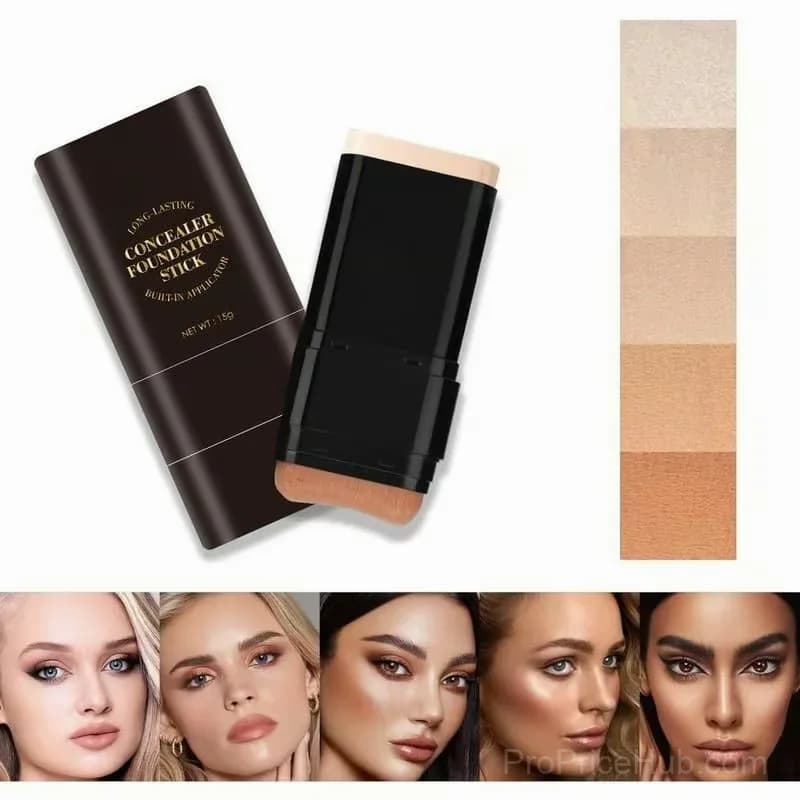 Double-Ended Concealer Stick Foundation with Brush, 01 Ivory - View 2