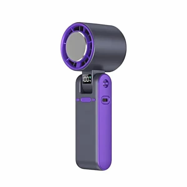 Grey Handheld Semiconductor Cooling Fan - View 1