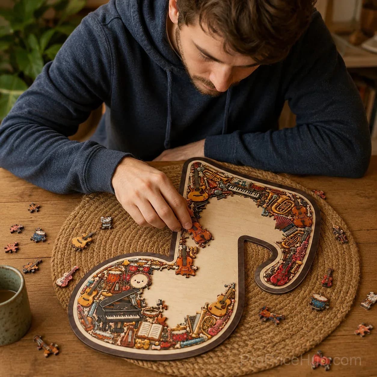 Musical Note Instrument Jigsaw Puzzle Ornament - View 2