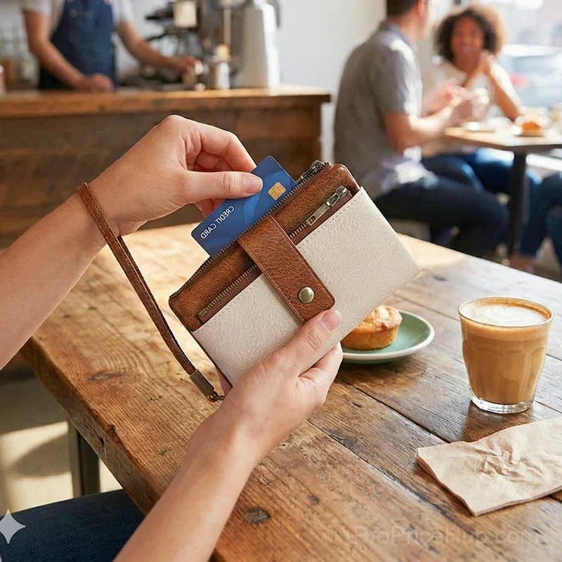 Women's Retro RFID Blocking Tri-Fold Wallet - View 8