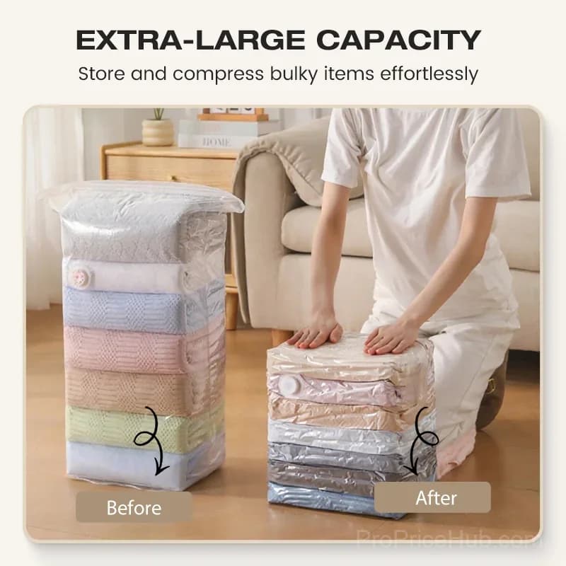 No-Pump Large Vacuum Storage Compression Bags - View 3