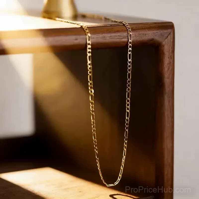 18K Gold Jewelry Set – 2-Piece Bracelet & Necklace Unisex - View 4