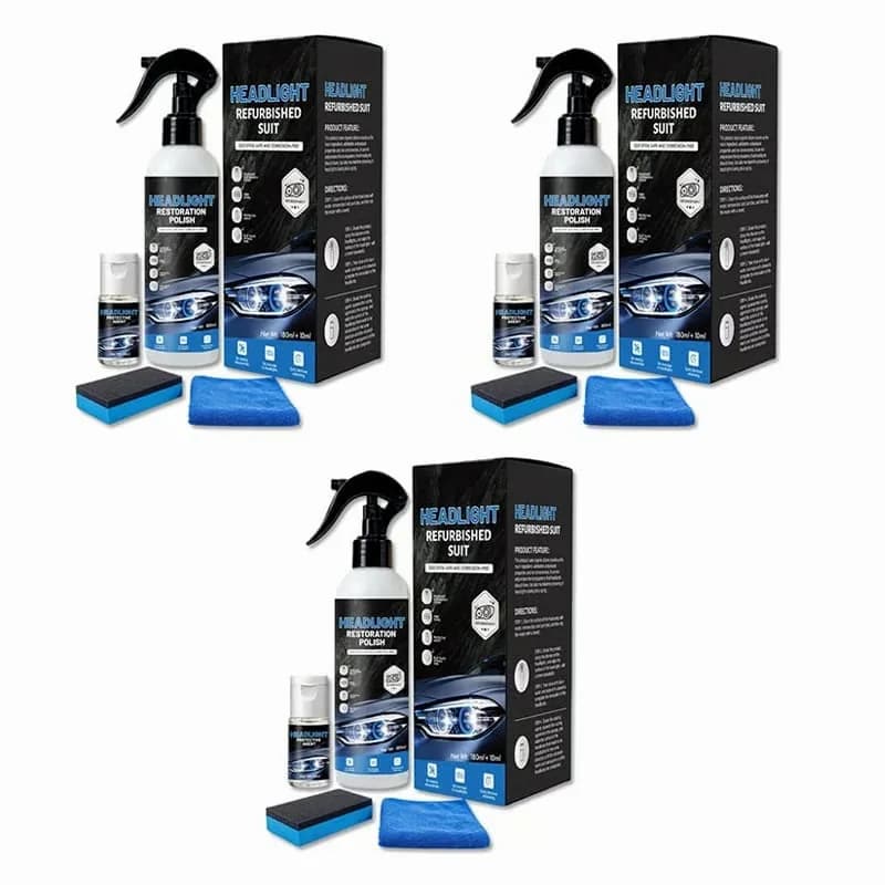 Headlight Restoration Polish Kit, 180ml with Towel & Eraser - View 3