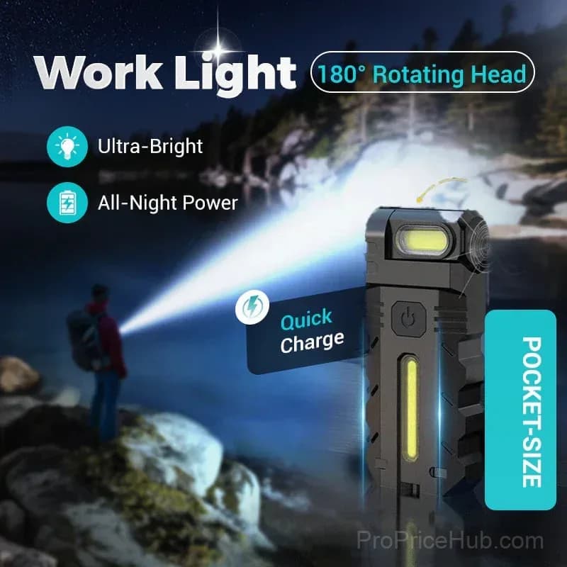 LED Work Light with 180° Rotating Head - View 5