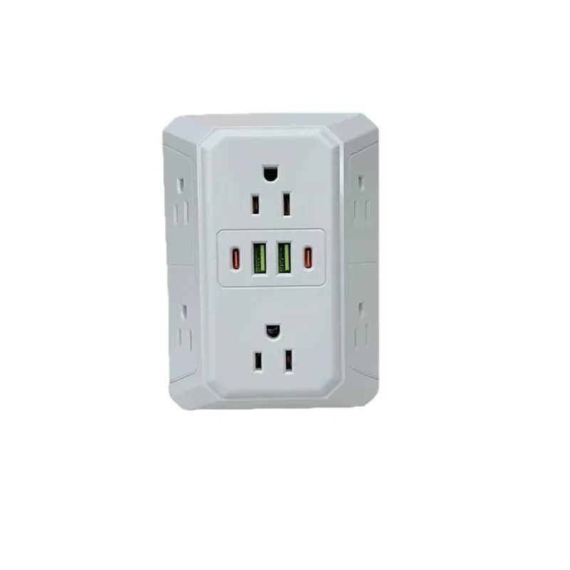 6-Outlet Multi Plug Wall Extender, White, 2-Pack - View 4