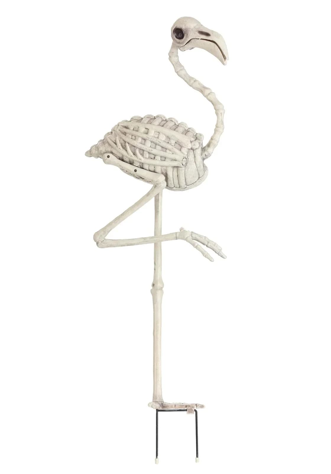 30-Inch Glow-in-the-Dark Flamingo Skeleton Yard Decor - View 1