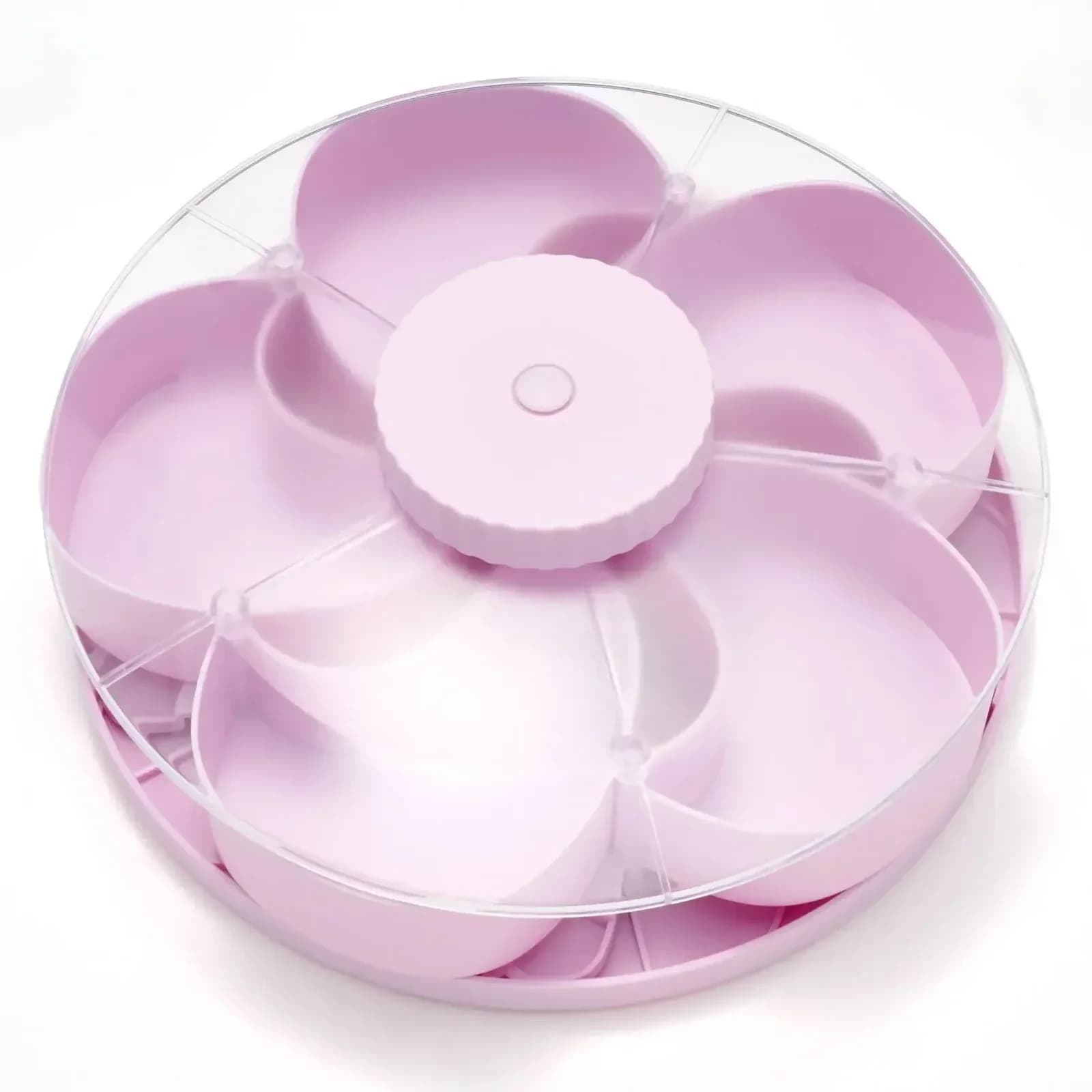 5-Compartment Rotating Party Platter – Divided Spin & Snack Serving Tray - View 1