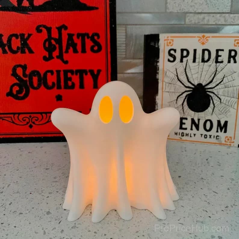 Halloween Ghost Decorations with Tea Lights - View 3