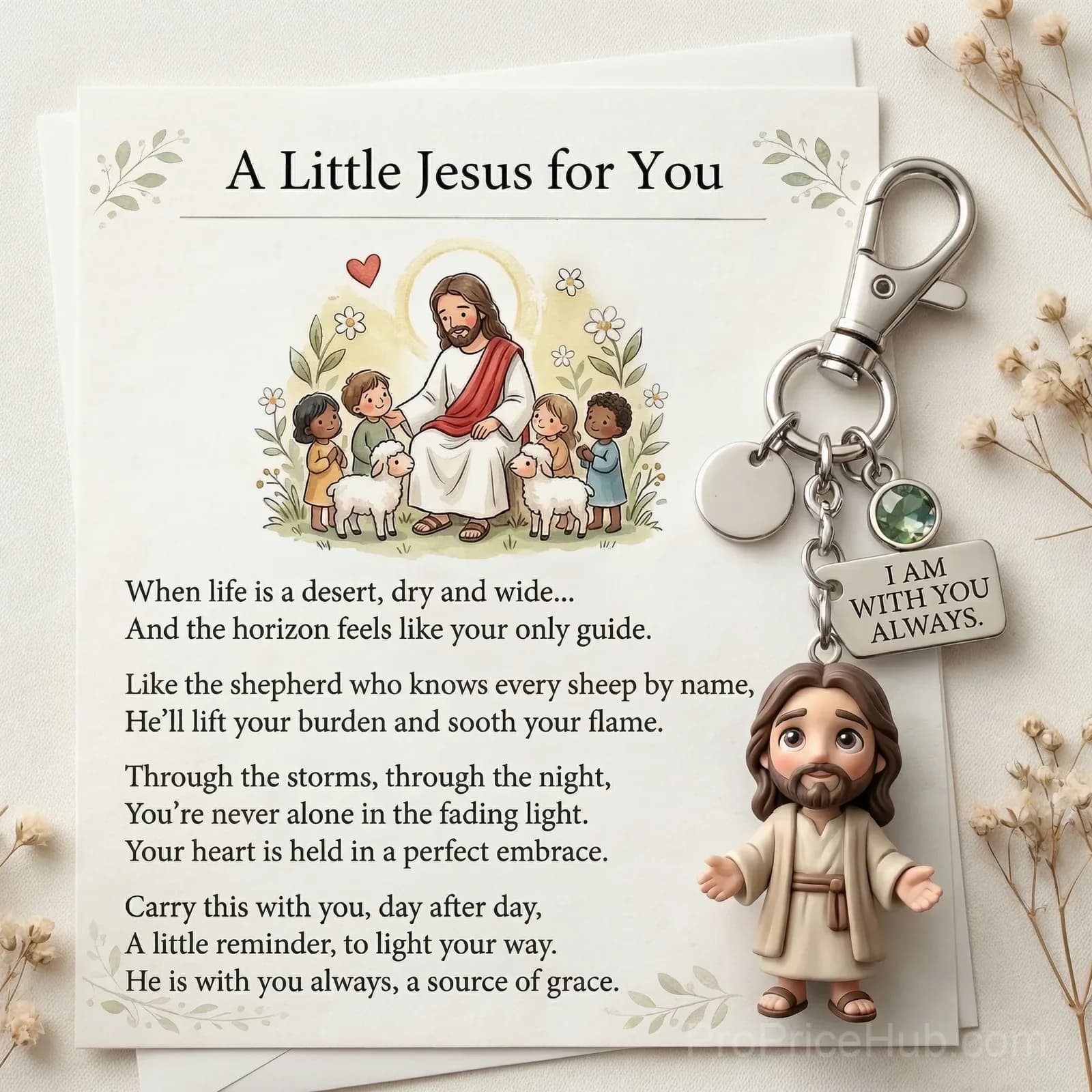 A Little Jesus for You - Pocket Keychain & Poem Card Gift Set - View 8