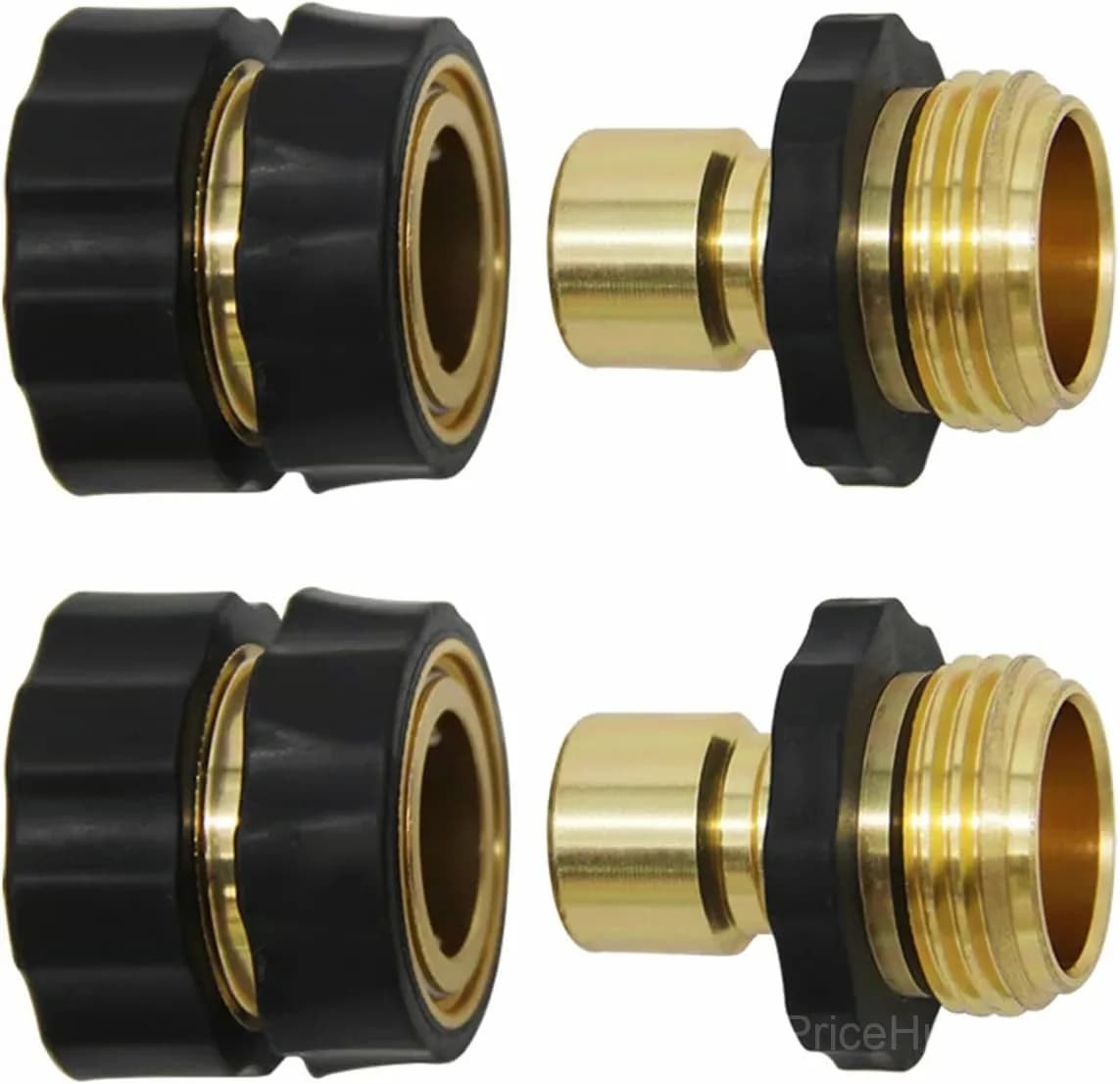 Hourleey Garden Hose Quick Connectors, 2 Sets Male & Female - Main