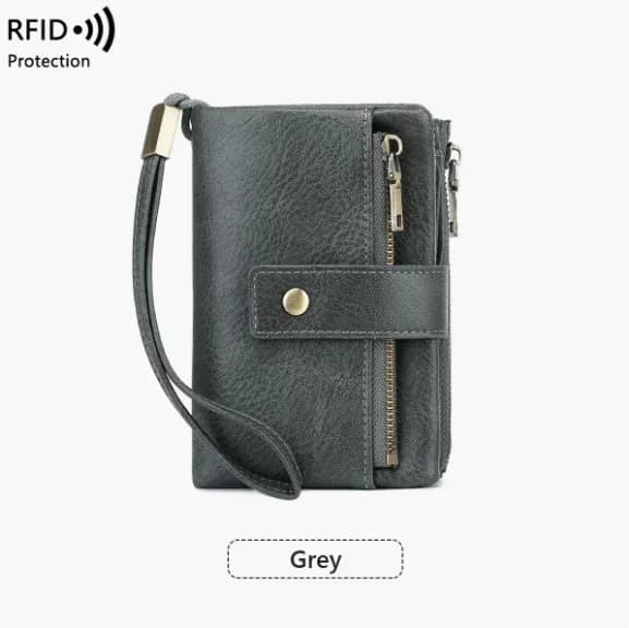Women's Retro RFID Blocking Tri-Fold Wallet - View 18
