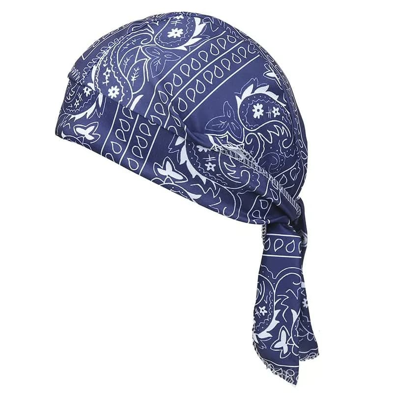 Elastic Cycling Sports Cap, Navy Blue - Main