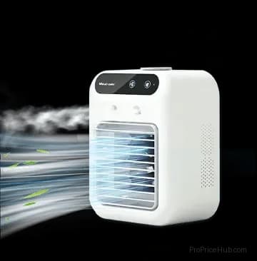 Mini Portable Air Conditioner & Humidifier, White, No Power Bank - View 1