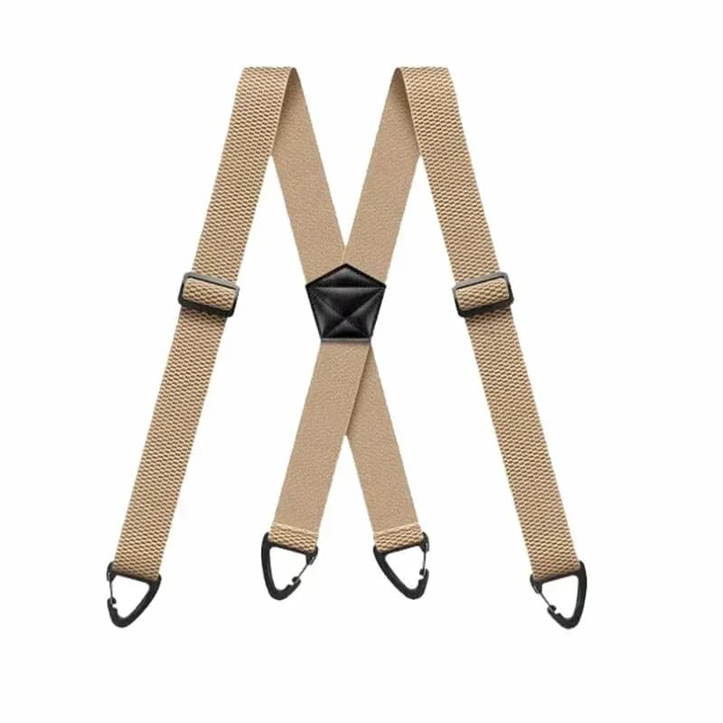 Heavy Duty Black X-Back Adjustable Work Suspenders - View 3