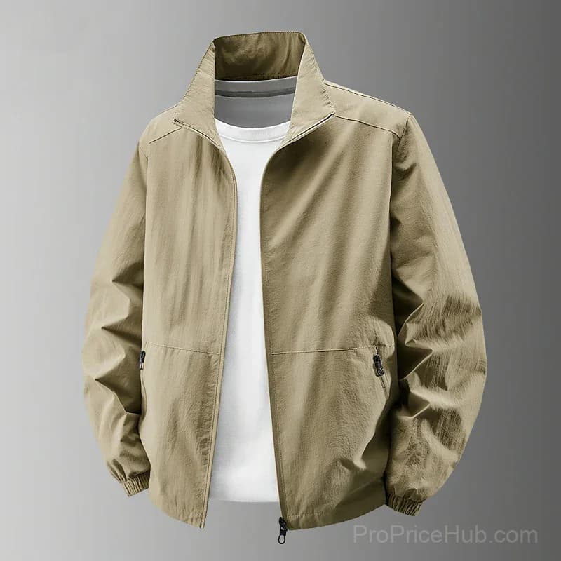 Men's Big & Tall Quick-Dry Standing Collar Outdoor Jacket M-5XL - View 3