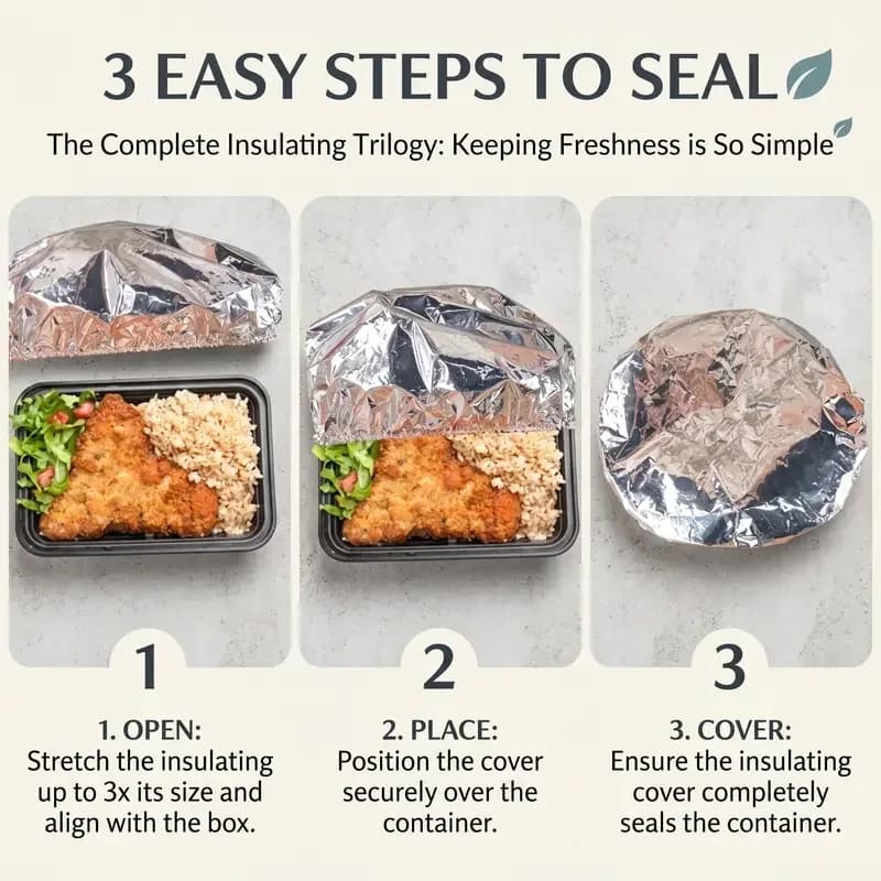 Aluminum Foil Heat-Retaining Kitchen Covers (50 Pack) - View 2