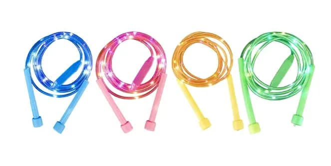 Kids LED Light-Up Jump Rope, Random Color, No Wrist Support - View 1