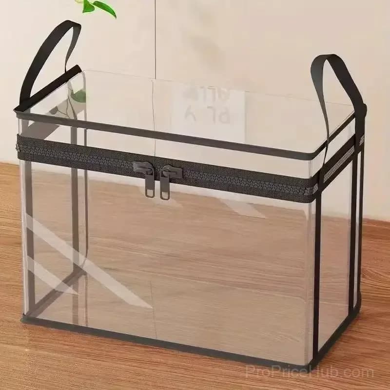 Large Clear Heavy Duty Storage Box with Hinged Lid - Main
