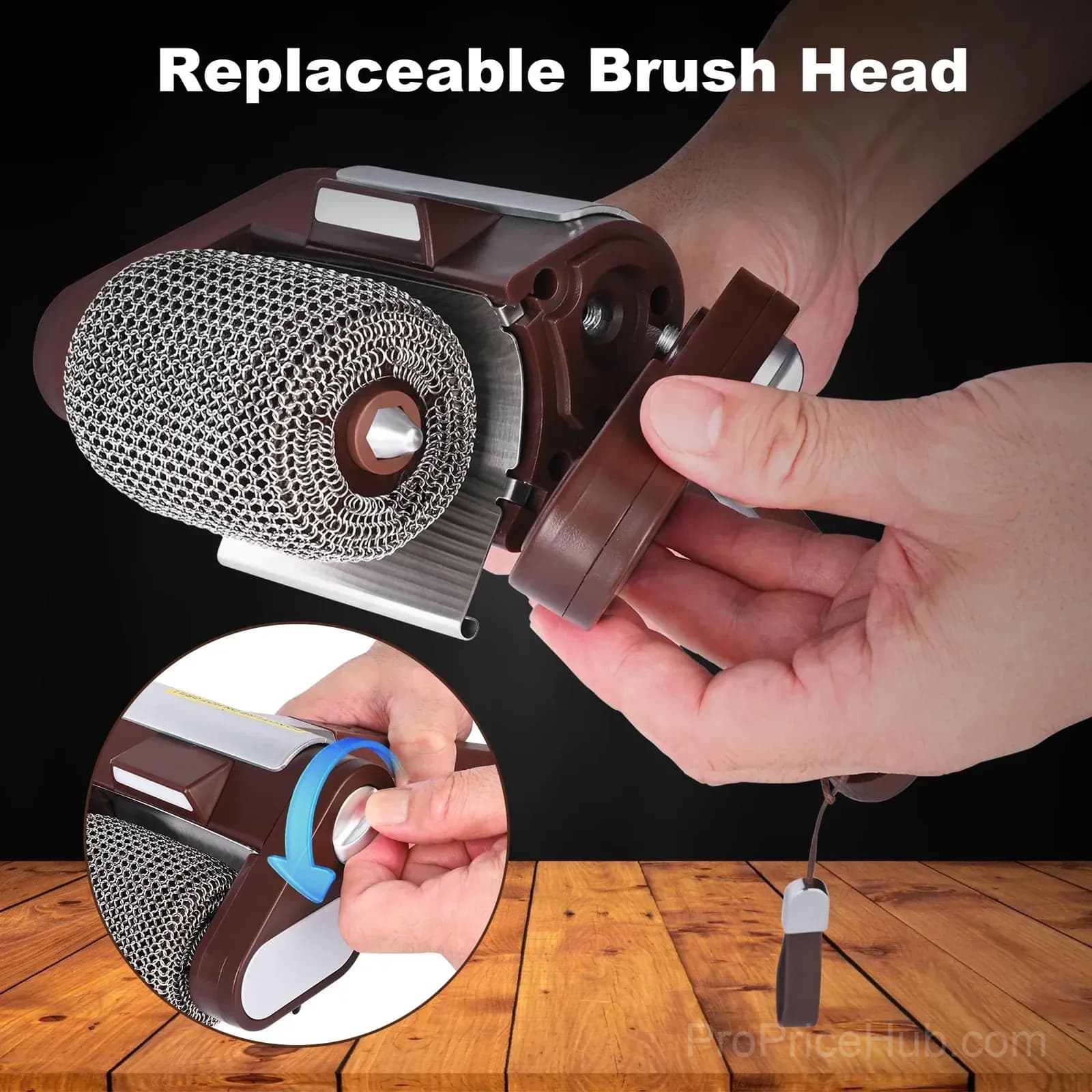 Rechargeable Electric Grill Brush, 350 RPM Bristle-Free Roller - View 5