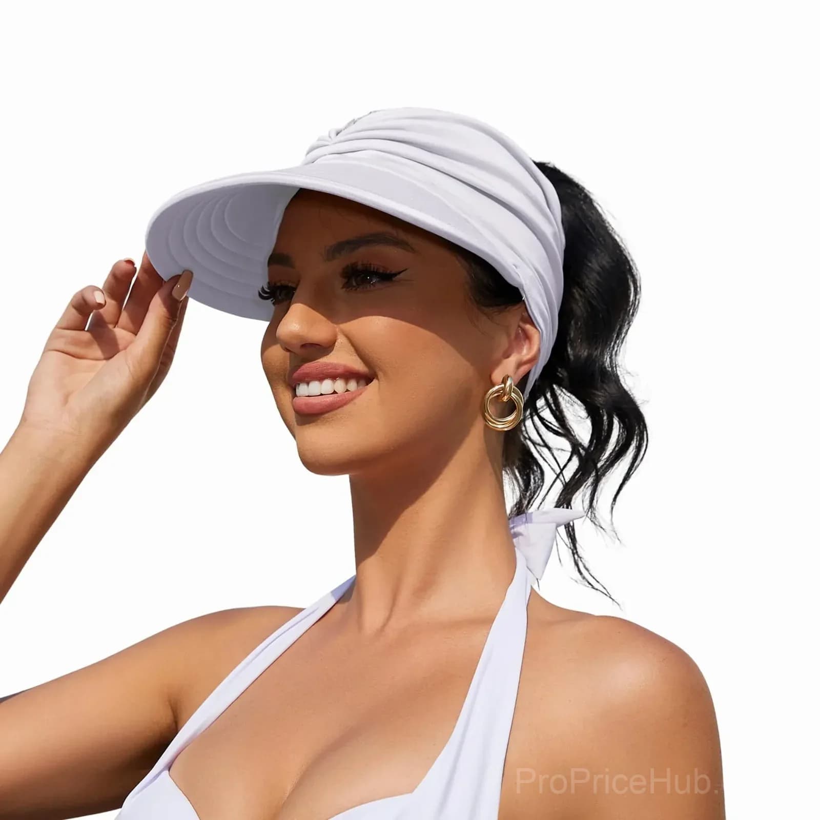 Women's UPF 50+ UV Protection Sun Visor Hat - View 1