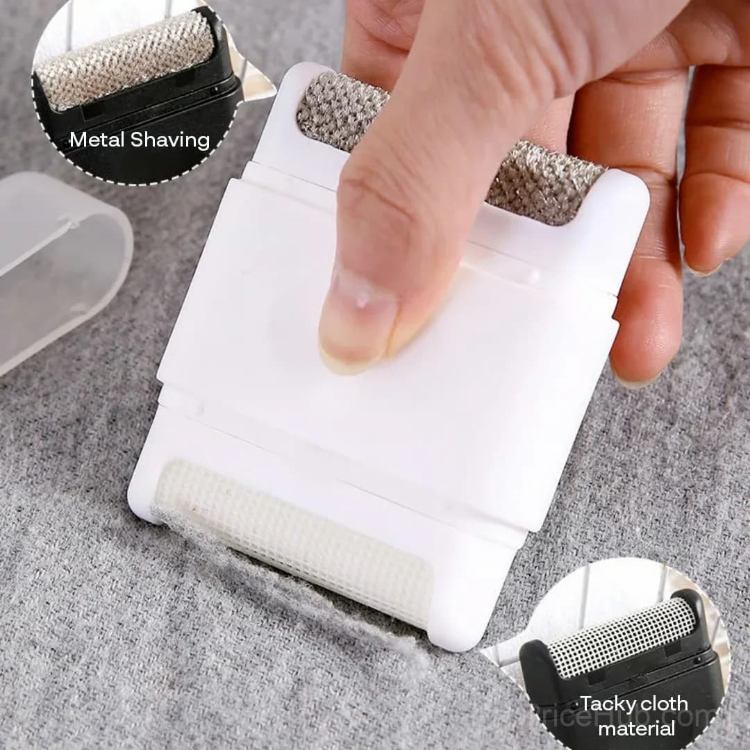 Manual Single-Head Lint Remover for Sweaters & Coats, White - View 3