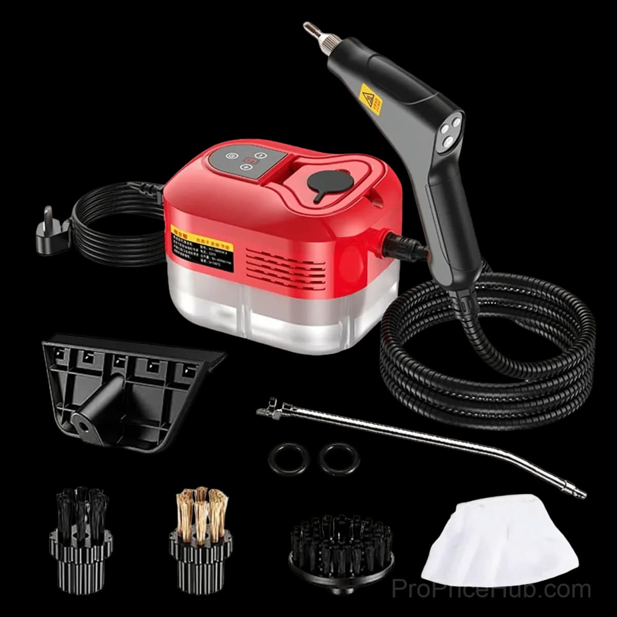Handheld Steam Cleaner, Red, Single-Knob Control - View 3