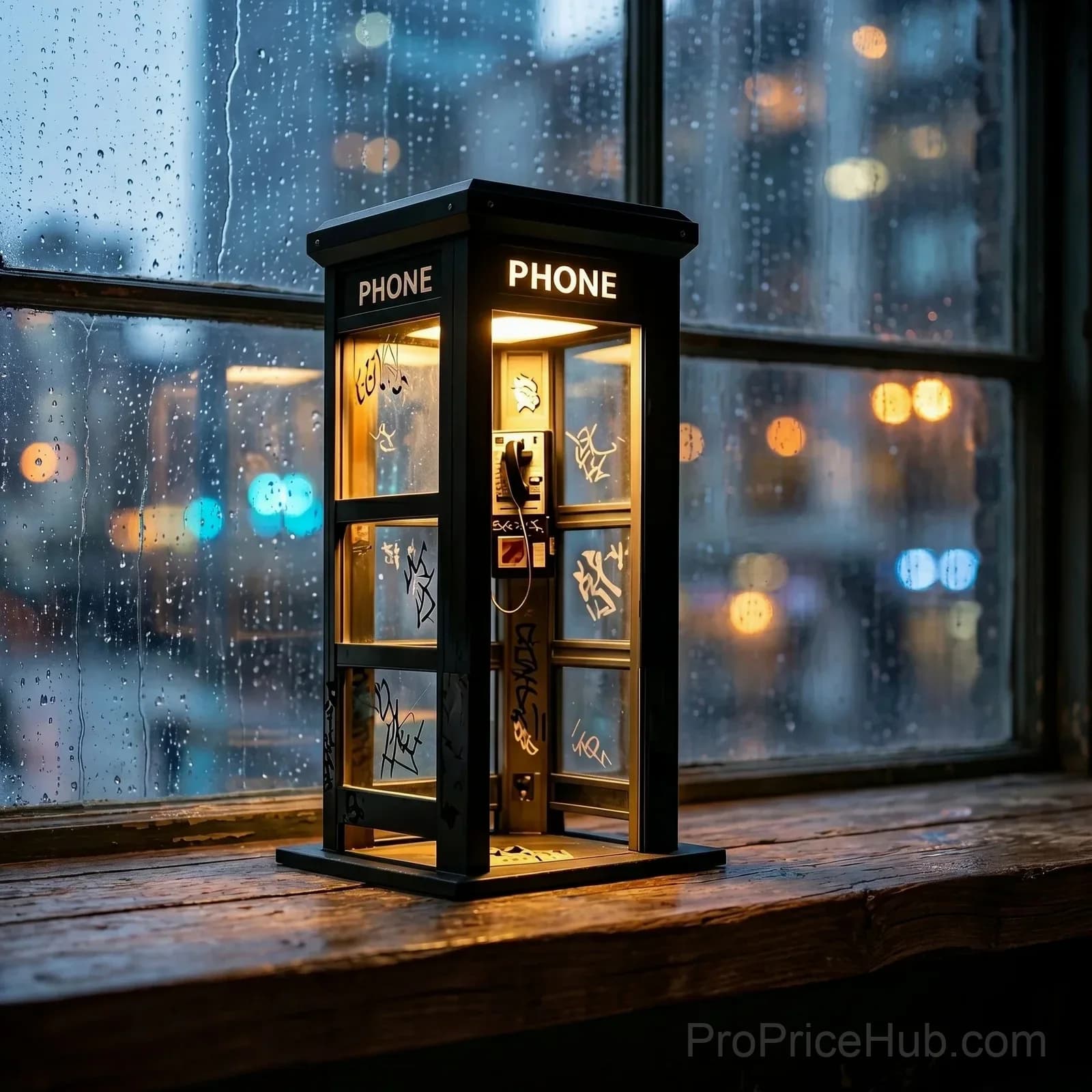 Vintage Phone Booth Ambient Lamp - View 1