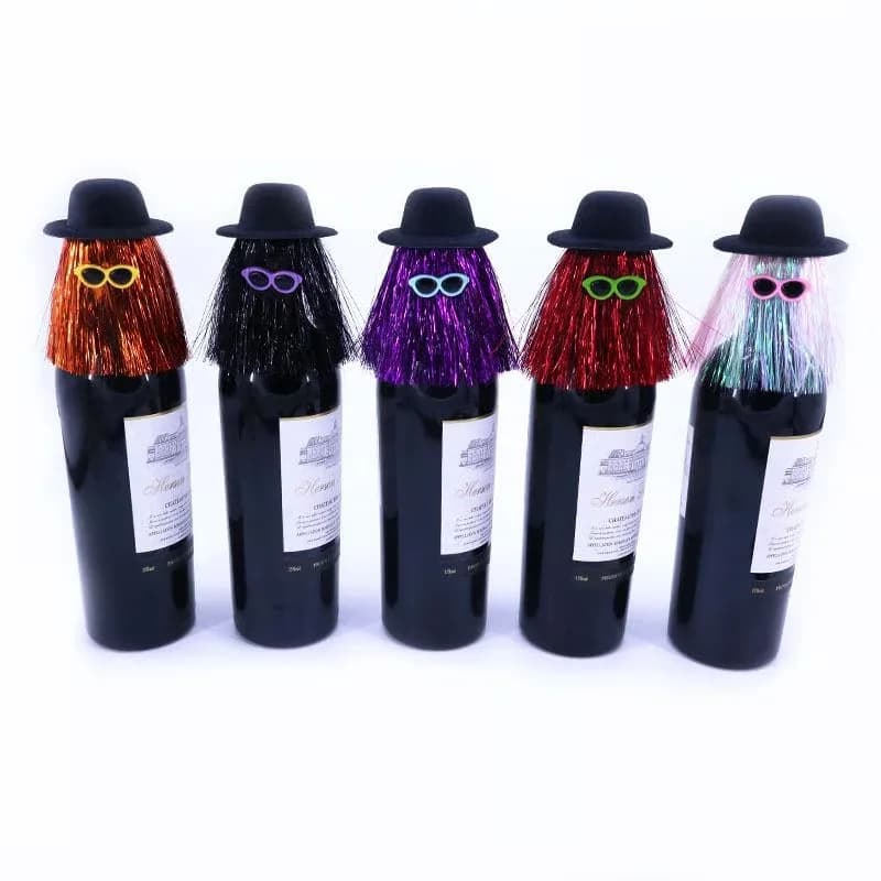Purple Halloween Wine Bottle Cap Decoration Ornament - Alt