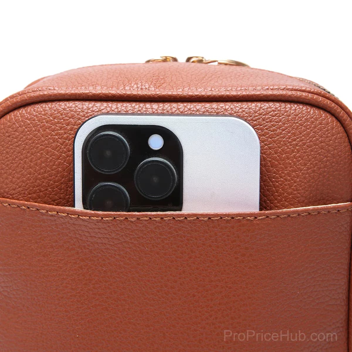 Brown Leather Crossbody Bag - View 11