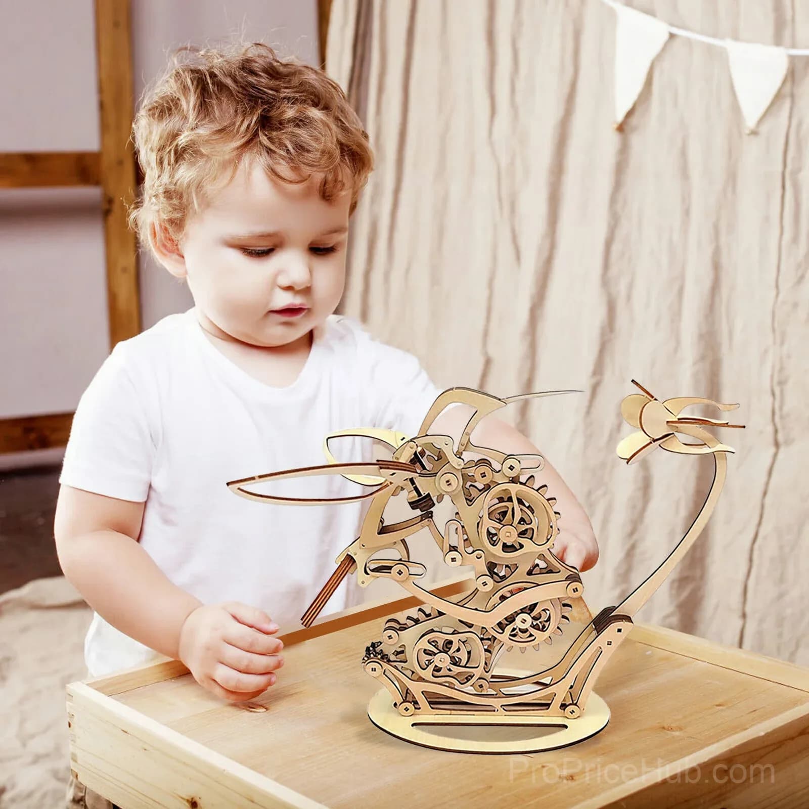 3D Wooden Mechanical Hummingbird Decorative Ornament - View 3