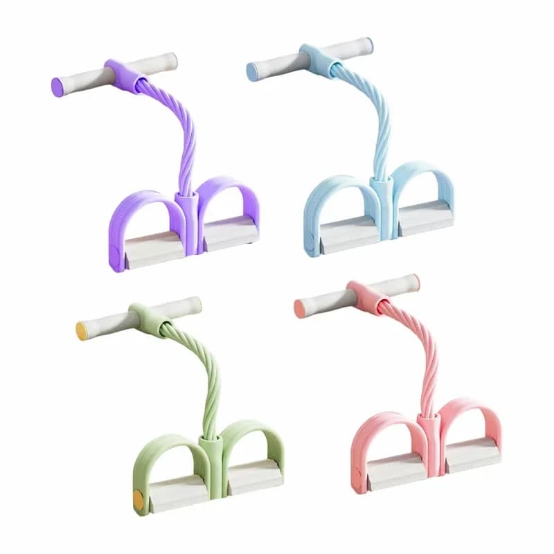Multifunction Pedal Resistance Bands, 4 Pack, Assorted Colors - View 1