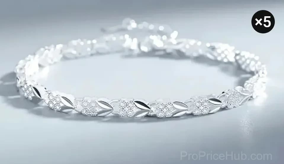 Sparkling Lucky Clover Bracelet, Single - View 17