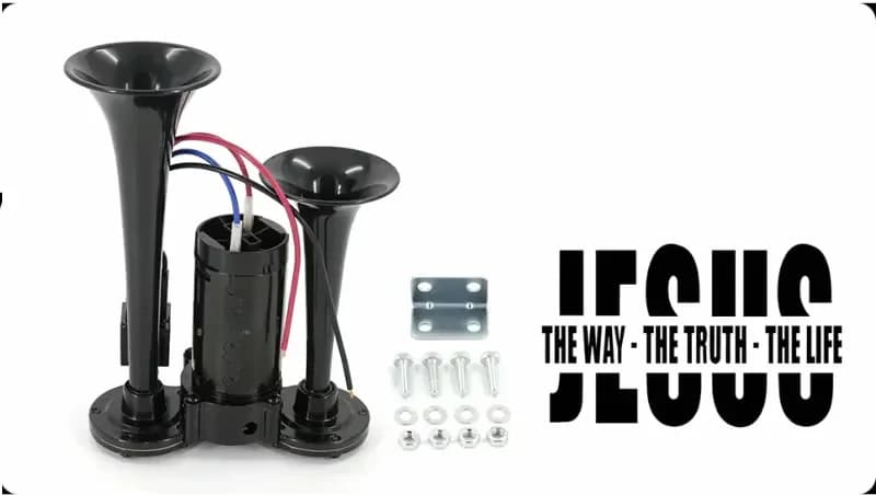 12V Train Air Horn for Truck or Car with Black Speaker - View 10
