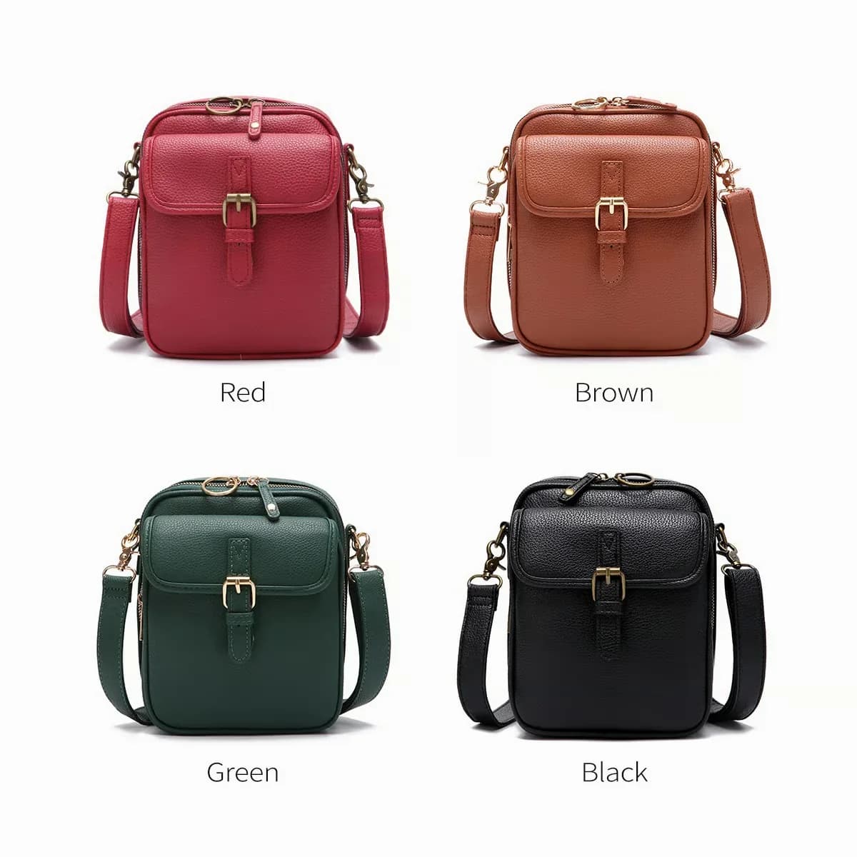 Brown Leather Crossbody Bag - View 12