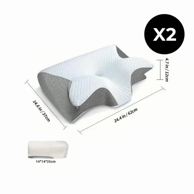 Grey Cervical Memory Foam Pillow for Neck Support - View 2