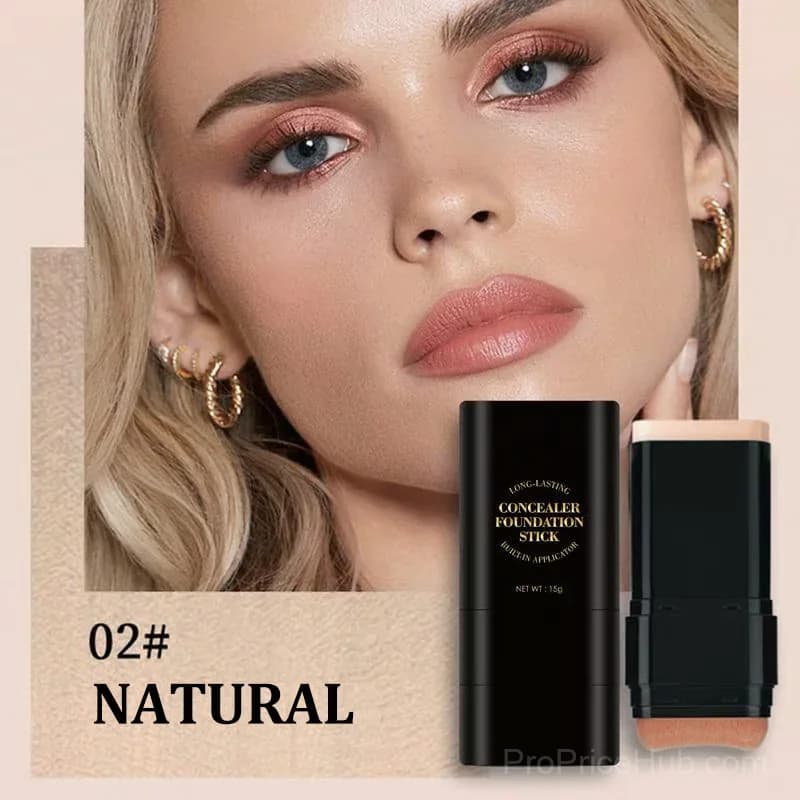 Double-Ended Concealer Stick Foundation with Brush, 01 Ivory - View 10