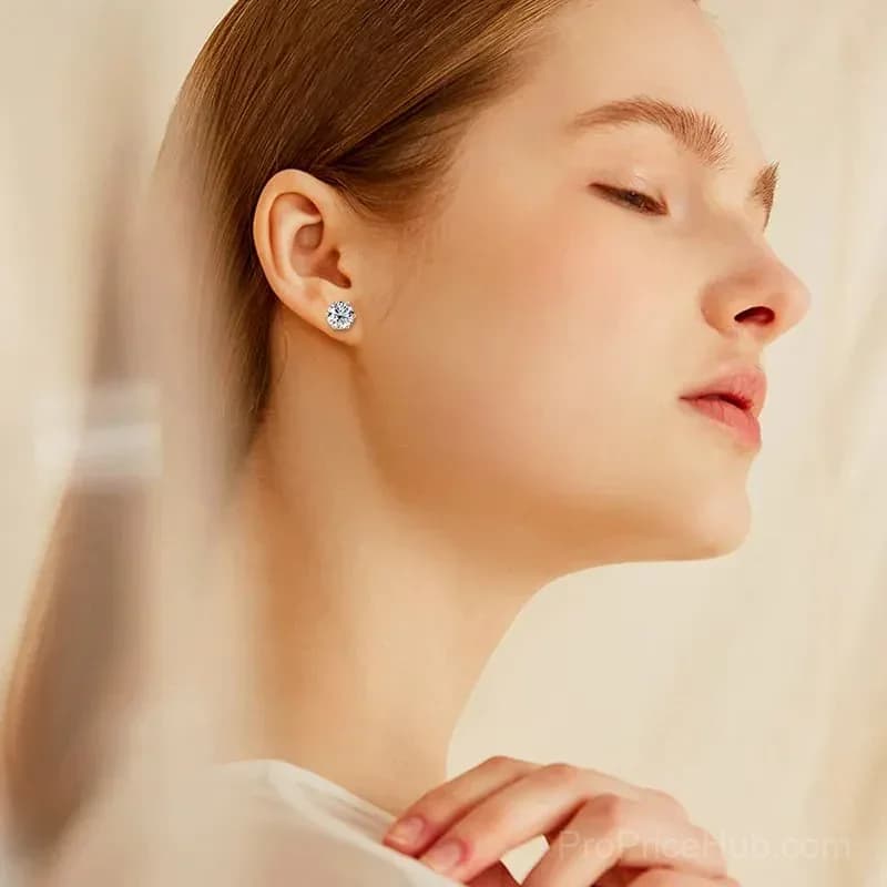 Classic Hypoallergenic Stud Earrings Set - Lightweight - View 5