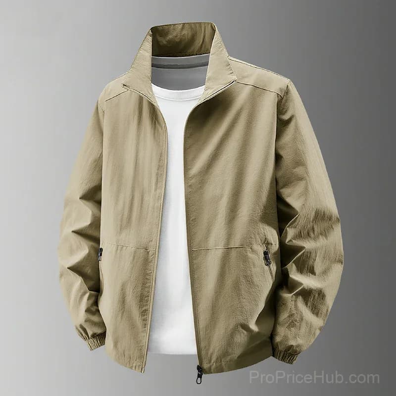Men's Big & Tall Quick-Dry Standing Collar Outdoor Jacket M-5XL - View 1