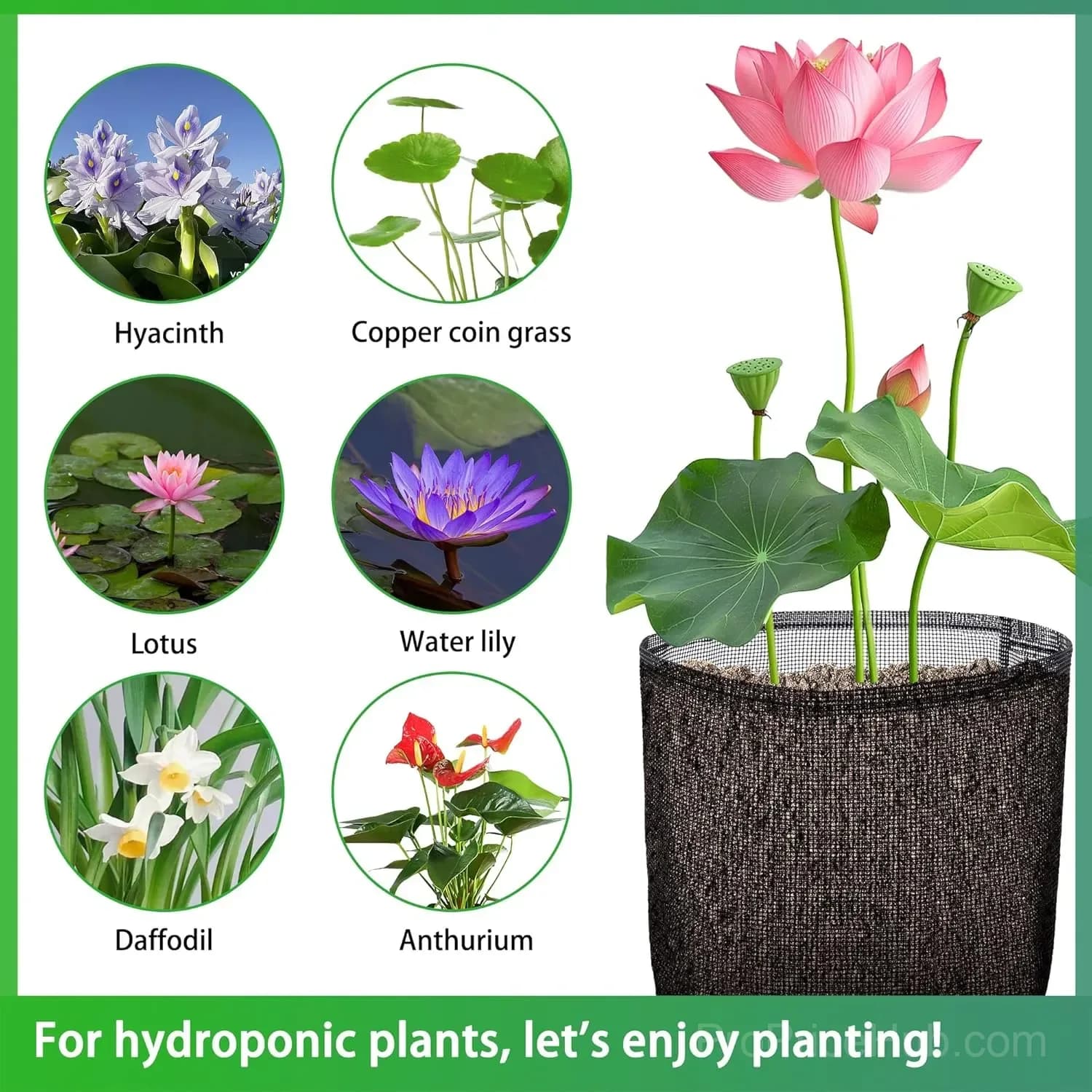 4-Pack Reusable Mesh Aquatic Planting Bags for Pond Plants - View 3