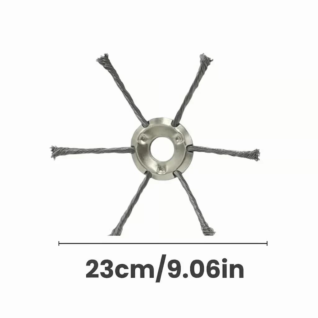200mm Steel Wire Trimmer Head, 3-Blade Cutting Tool, 1 Pc - View 4