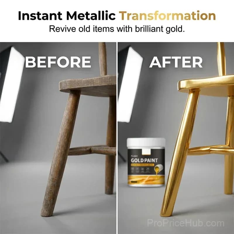 Water-Based Flash Gold Paint for Canvas, Wood & Ceramic - View 3
