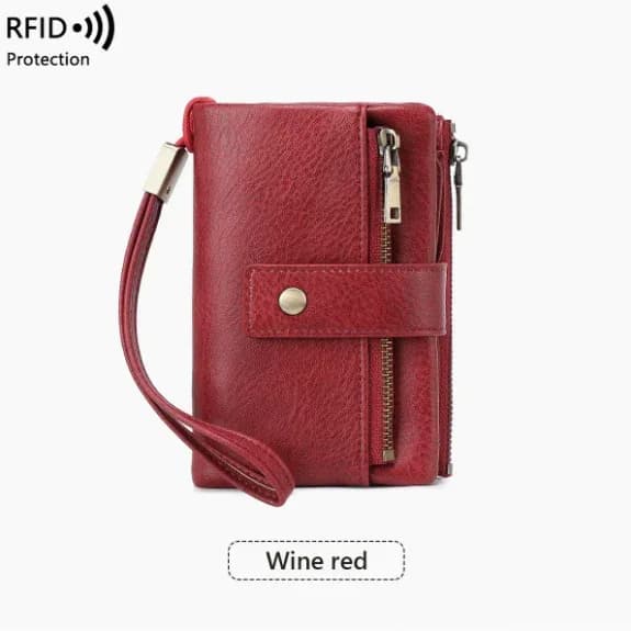 Women's Retro RFID Blocking Tri-Fold Wallet - View 16