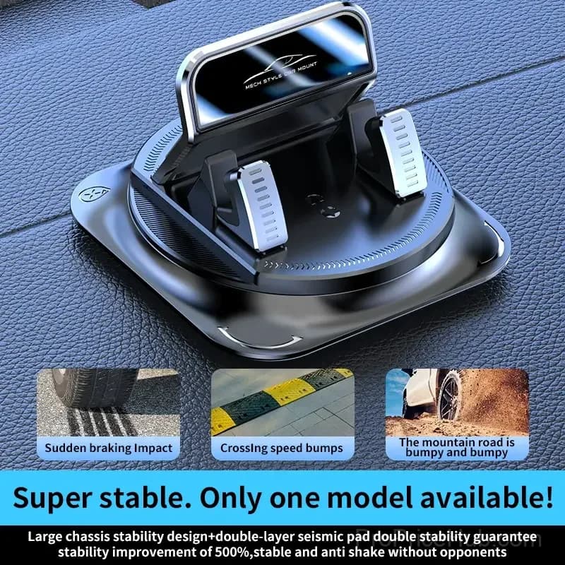 Car Phone Holder with 360-Degree Rotation - View 2