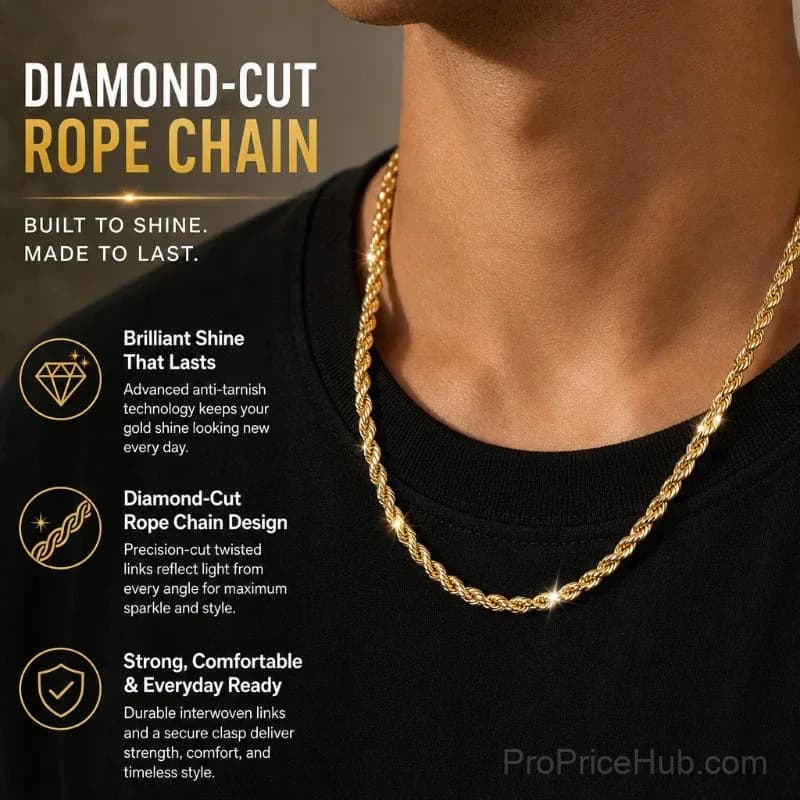 Brilliant Twisted Rope Necklace - View 1