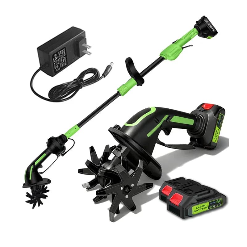 2-in-1 Cordless Tiller & Cultivator with Extension Pole - View 1