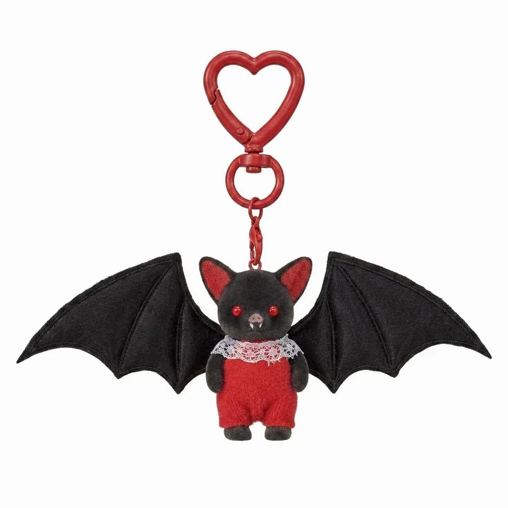 Cute Black Baby Bat Keychain Charm - View 11