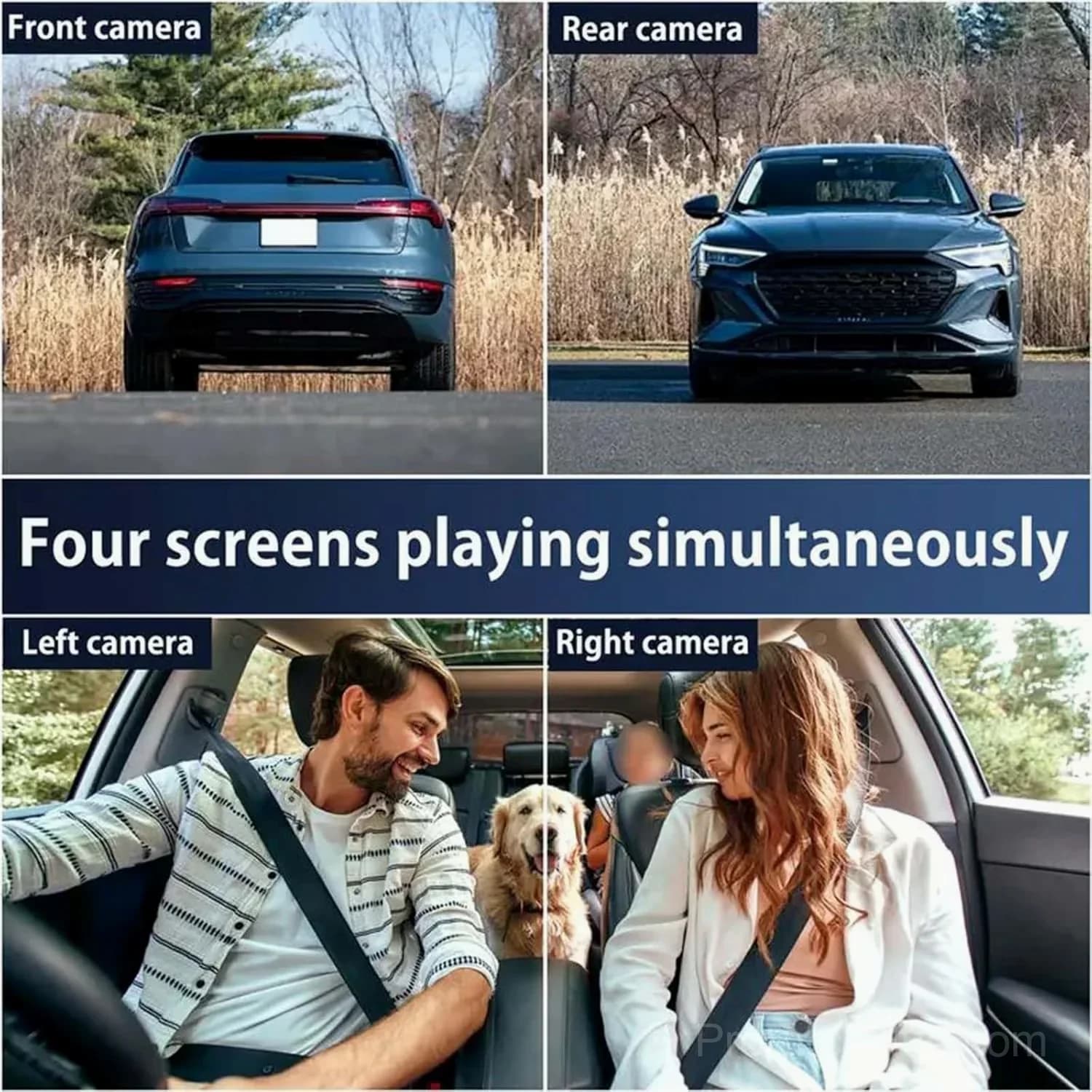 Full View 4-Side Wired Car Dashcam System, No Memory Card - View 2