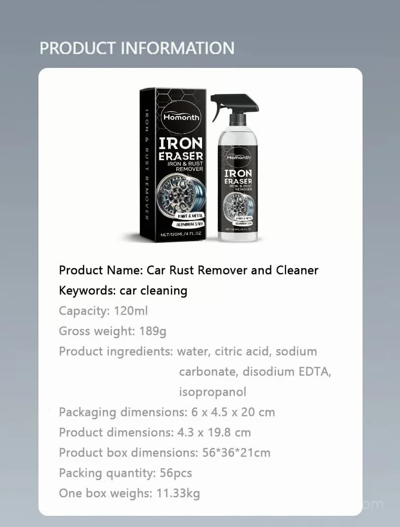 Professional Grade Car Rust & Iron Remover, 1 Piece - View 4