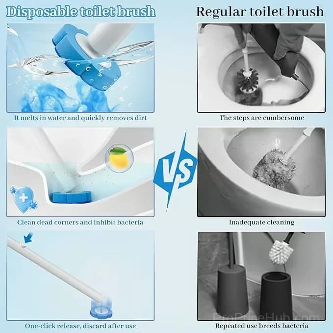 Toilet Scrubber Kit with Stand and 15 Disposable Scented Pads - View 4