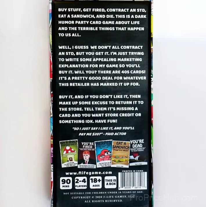 A Game About Adulthood Dark Humor Adult Card Game, 1 Pack - View 1